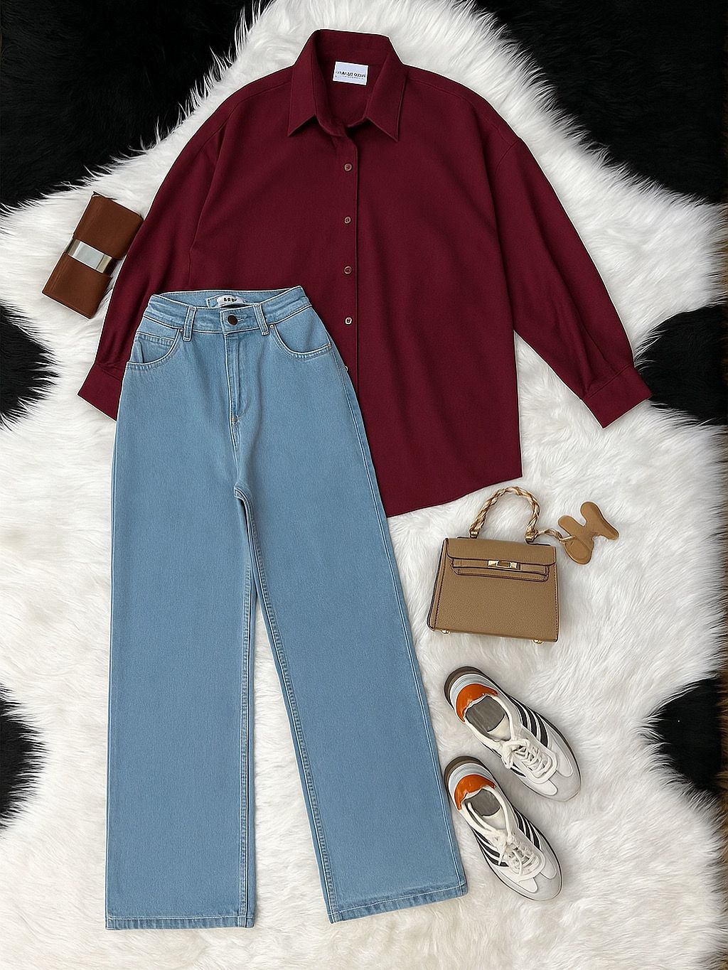 BUTTON DOWN SHIRT AND JEANS