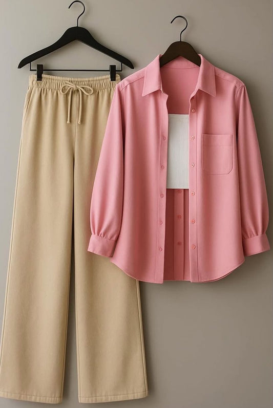 BUTTON DOWN SHIRT WITH FLAPPER TROUSER