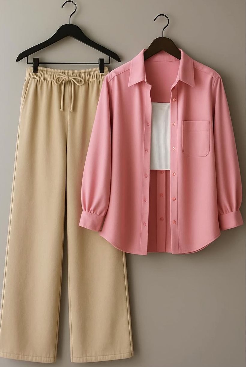 BUTTON DOWN SHIRT WITH FLAPPER TROUSER