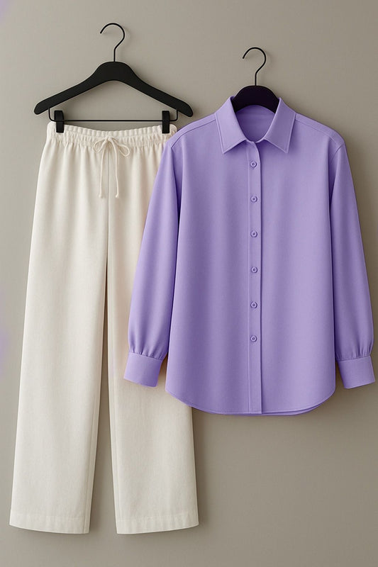 BUTTON DOWN SHIRT WITH FLAPPER TROUSER