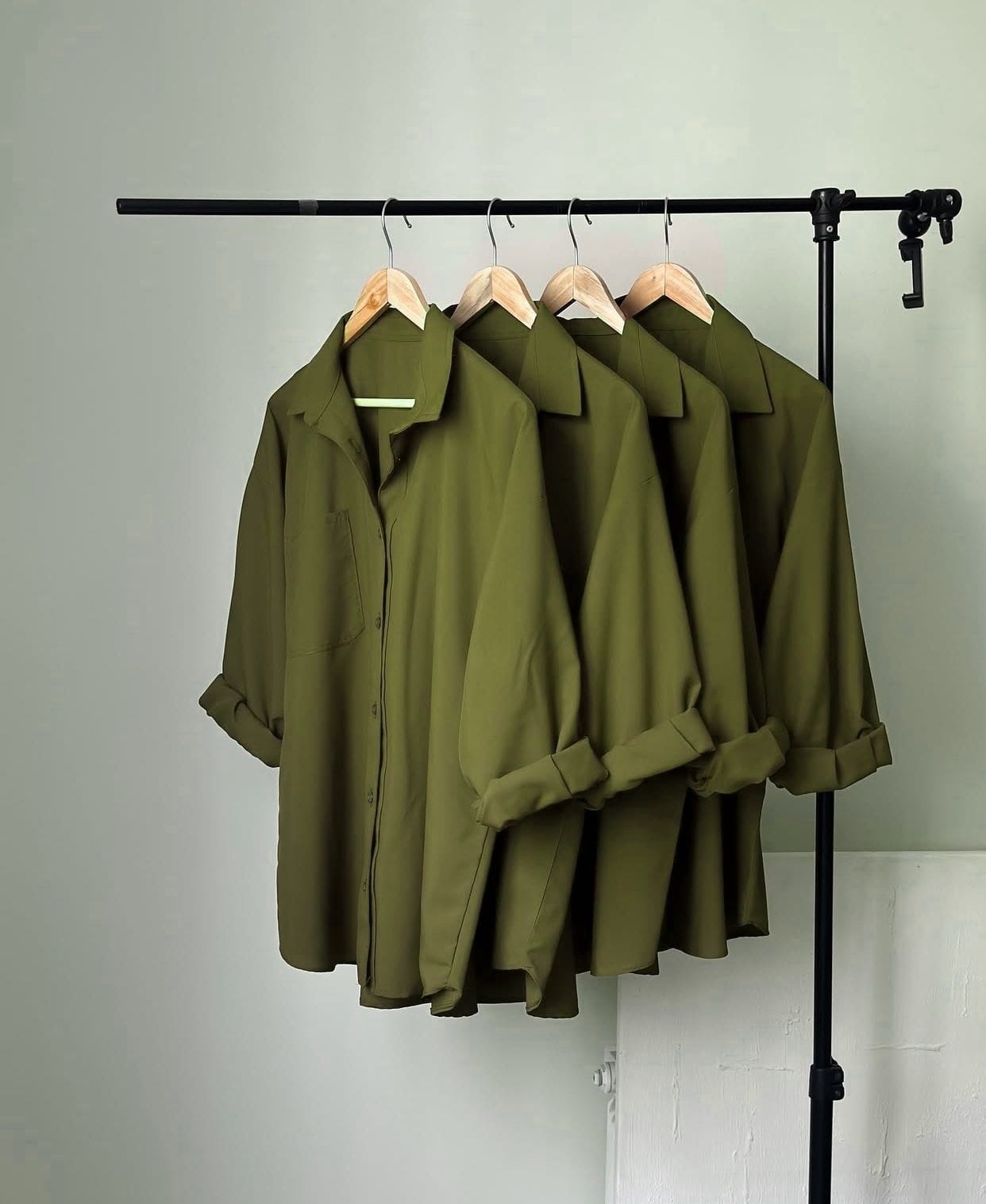 Olive Green Button Down Shirt