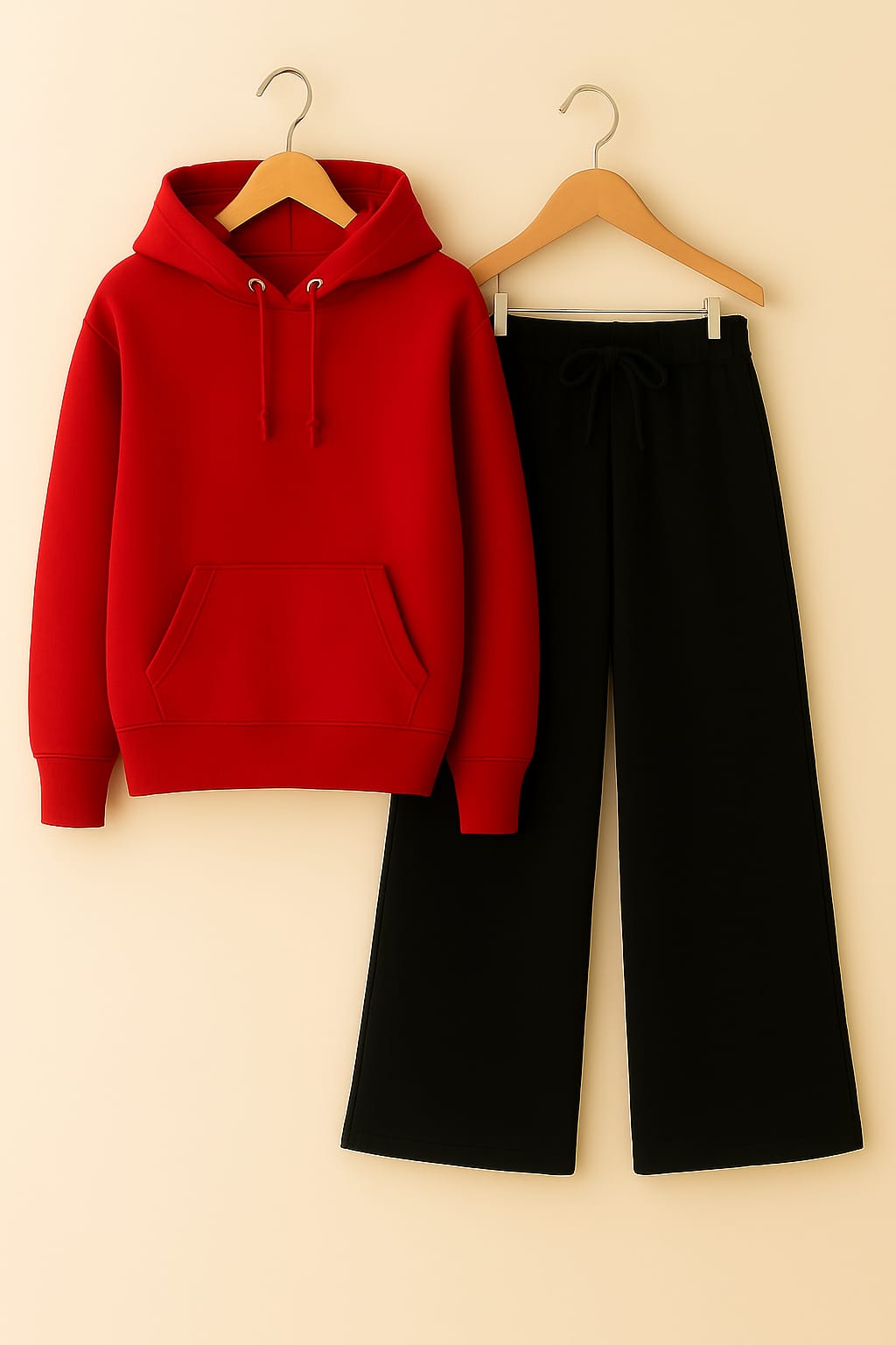 Hoodie with Black Flapper Trouser