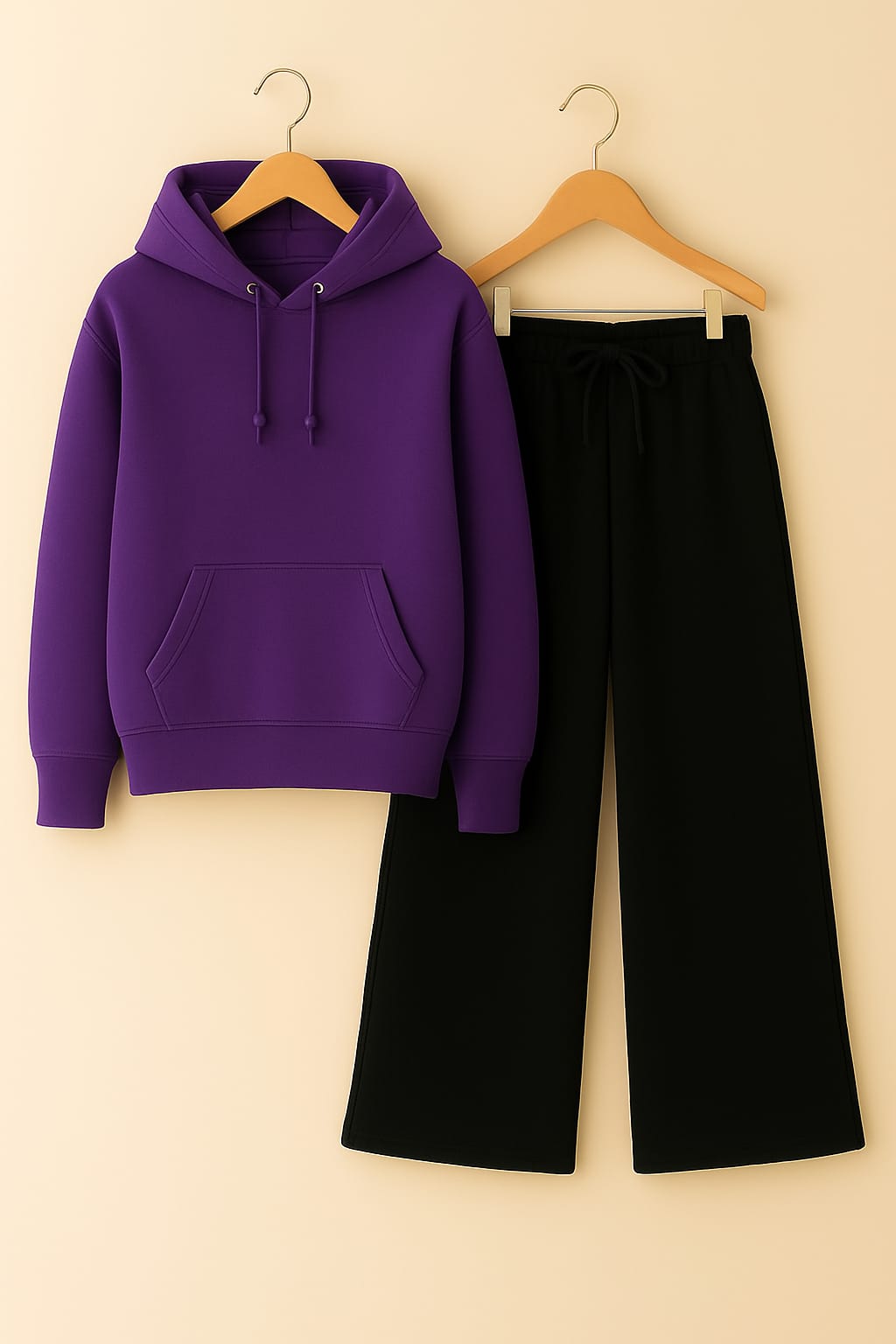 Hoodie with Black Flapper Trouser
