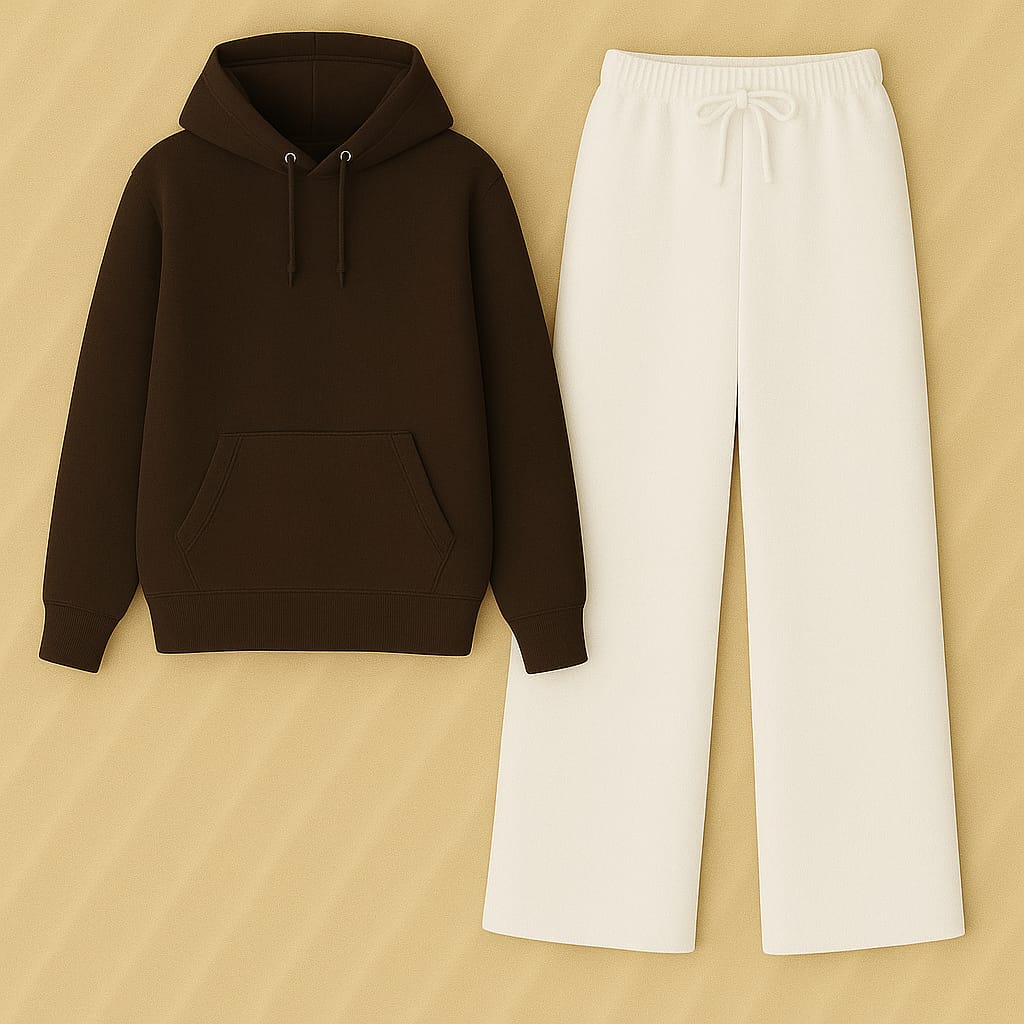 Hoodie with White Flapper Trouser