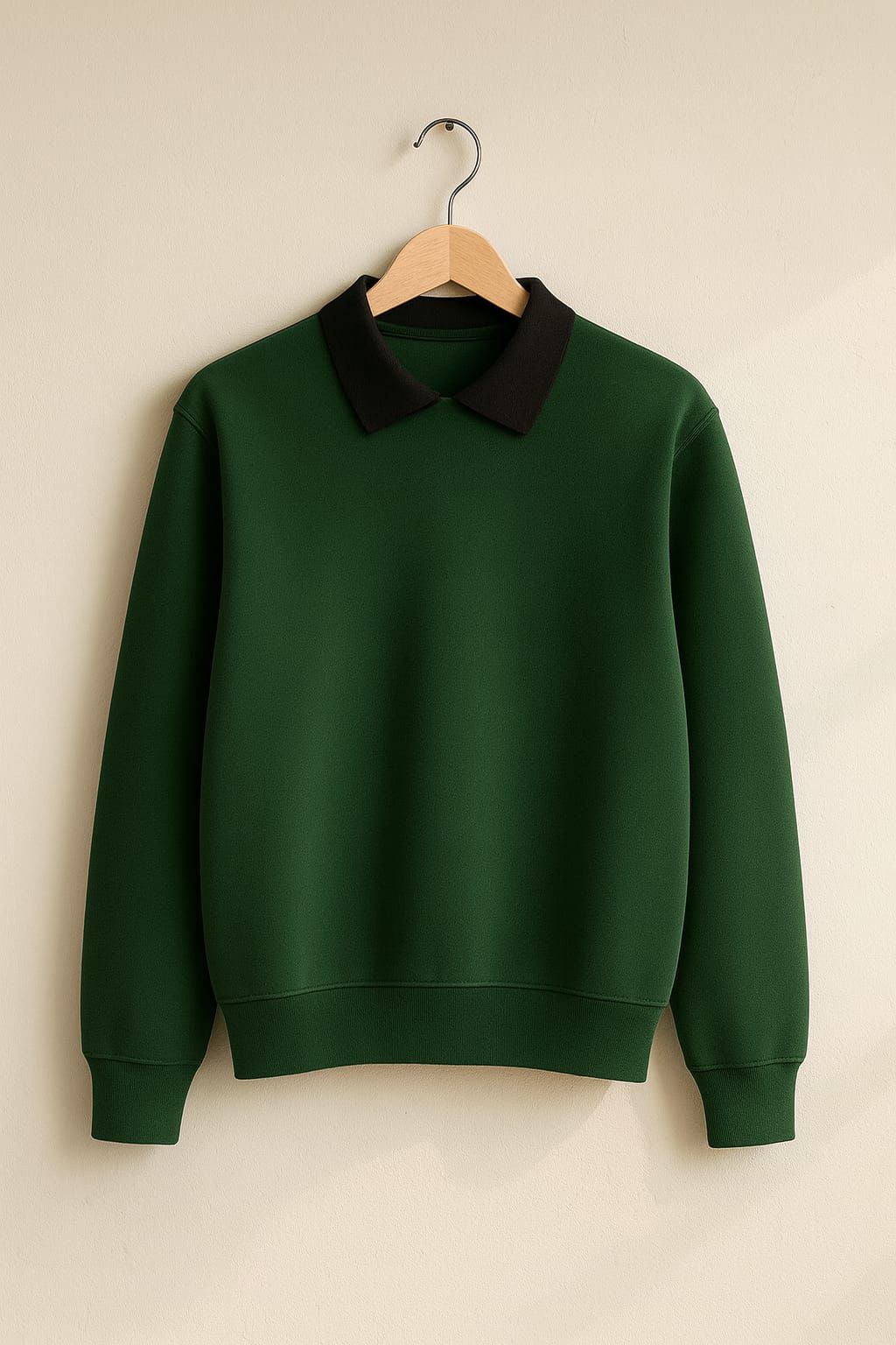 Black Collar Sweatshirt