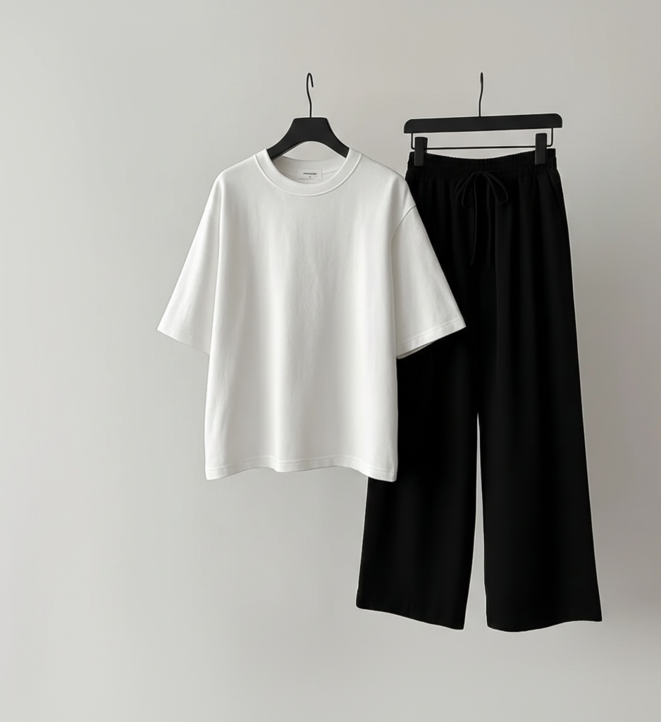 Oversized Tee and Flapper Trouser