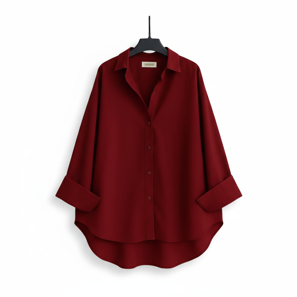 MAROON BUTTON DOWN SHIRT