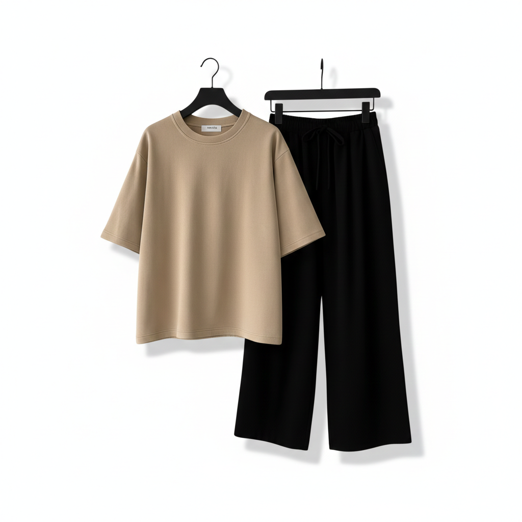 Oversized Tee and Flapper Trouser