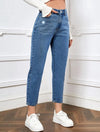 Straight-Leg Blue Jeans for Women