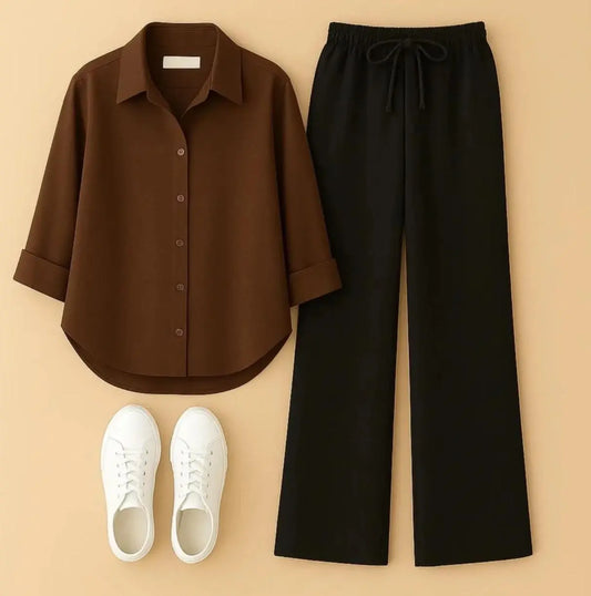 BUTTON DOWN SHIRT WITH FLAPPER TROUSER