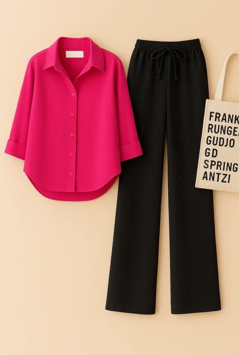 BUTTON DOWN SHIRT WITH FLAPPER TROUSER