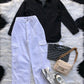 BUTTON DOWN SHIRT WITH CARGO JEANS