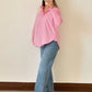 BUTTON DOWN SHIRT WITH WIDE LEG JEANS