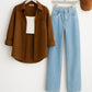 SHIRT WITH WIDE LEG JEANS