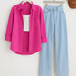 SHIRT WITH WIDE LEG JEANS