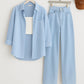 SHIRT WITH WIDE LEG JEANS