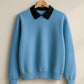 Classic Black Collar Sweatshirt