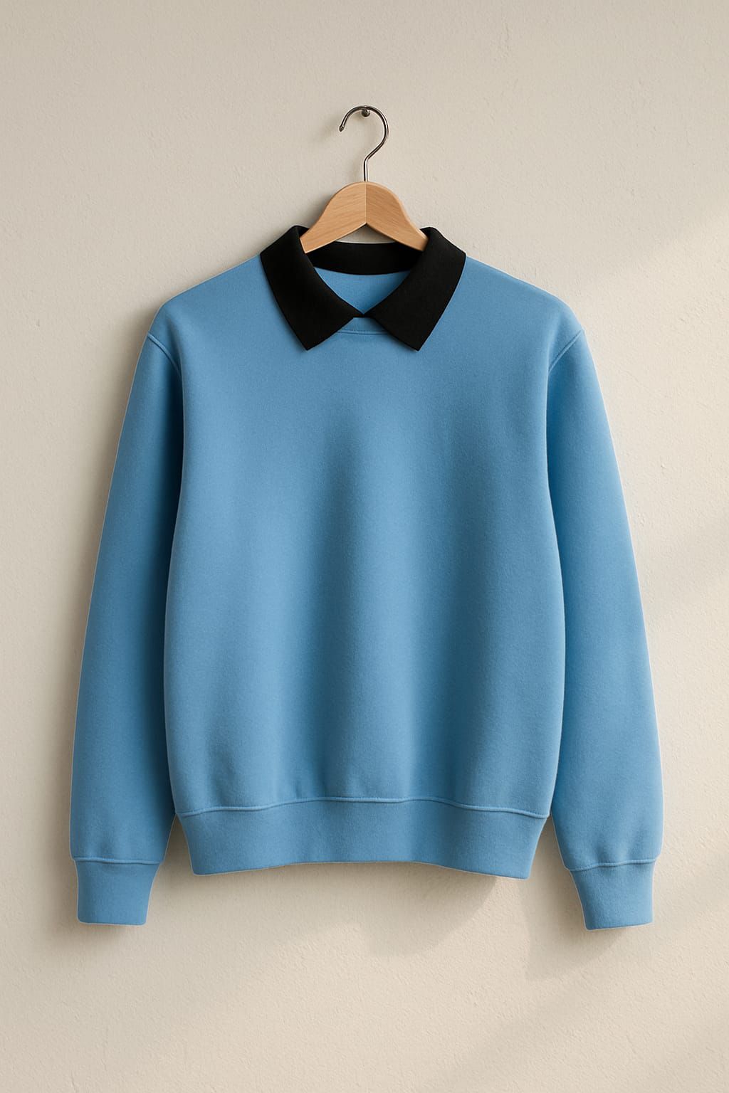 Classic Black Collar Sweatshirt