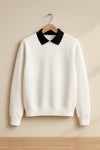 Classic Black Collar Sweatshirt