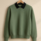 Classic Black Collar Sweatshirt