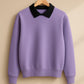 Classic Black Collar Sweatshirt