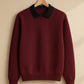 Classic Black Collar Sweatshirt