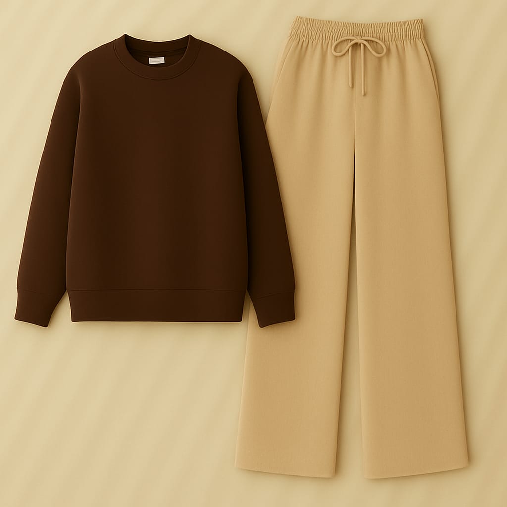 Sweatshirt With Beige Flapper