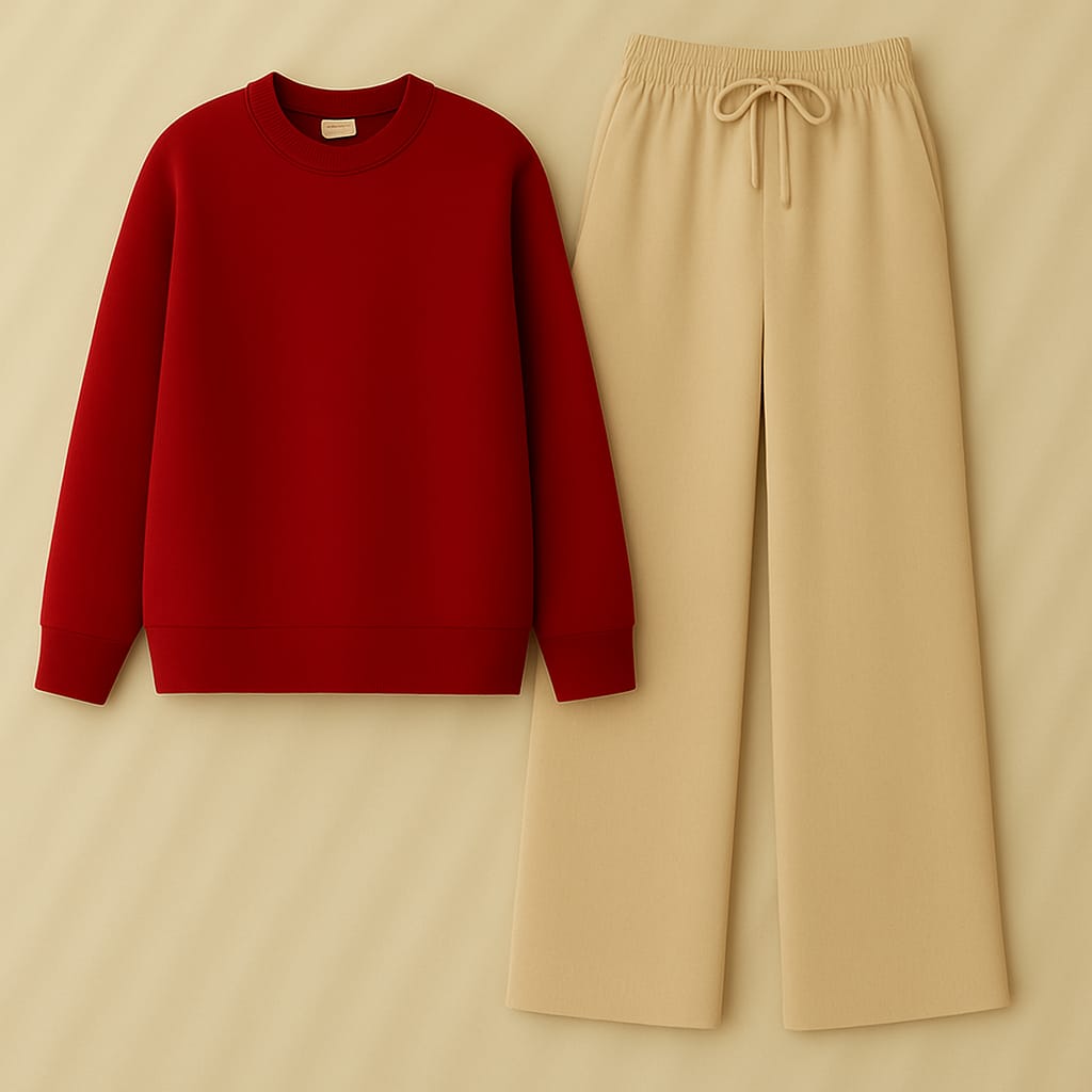 Sweatshirt With Beige Flapper