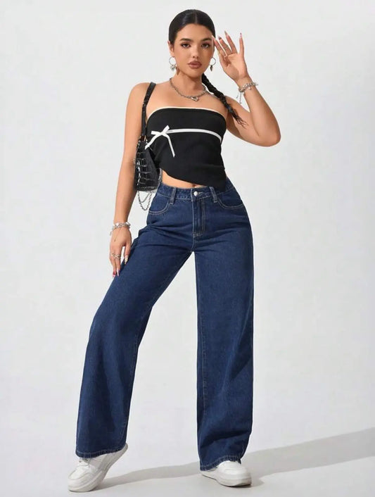 Retro Indigo Denim Jeans