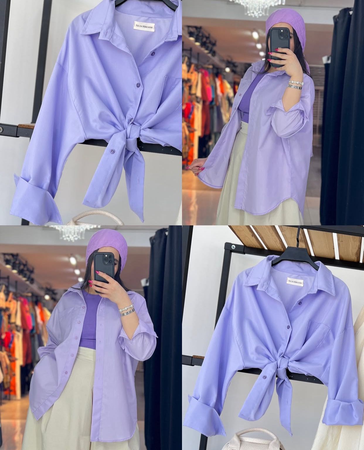 LILAC BUTTON DOWN SHIRT