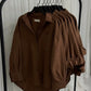 DARKBROWN BUTTON DOWN SHIRT