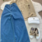 BUTTON DOWN SHIRT WITH WIDE LEG JEANS