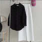 BUTTON DOWN SHIRT WITH WIDE LEG JEANS