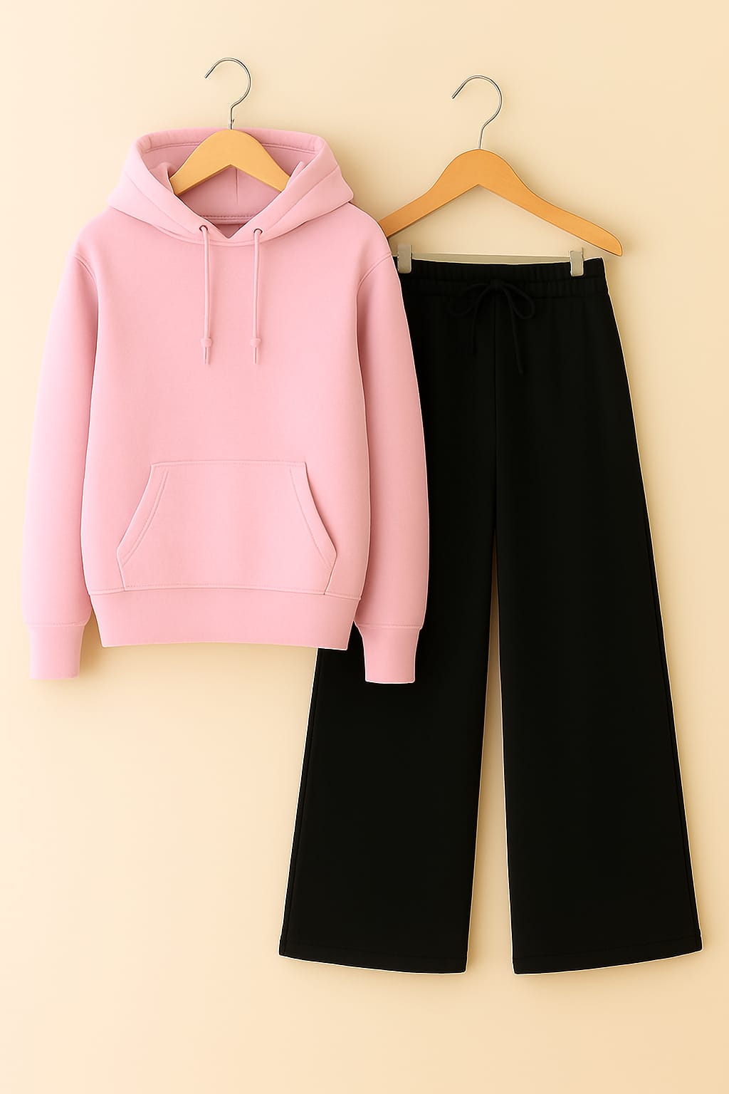 Hoodie with Black Flapper Trouser