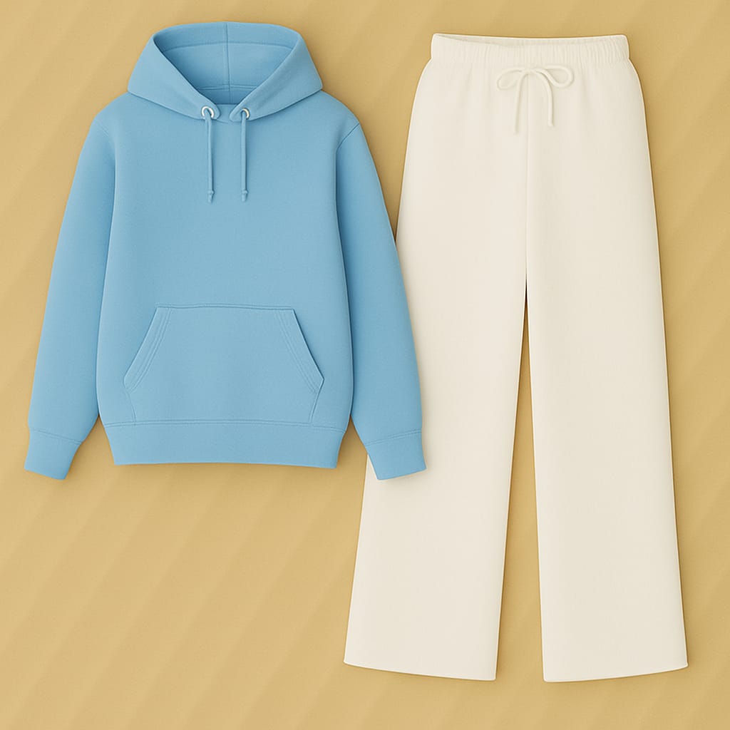 Hoodie with White Flapper Trouser