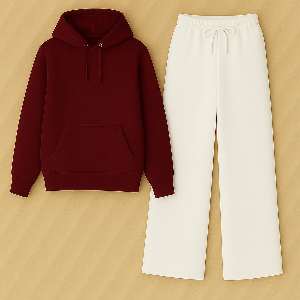 Hoodie with White Flapper Trouser