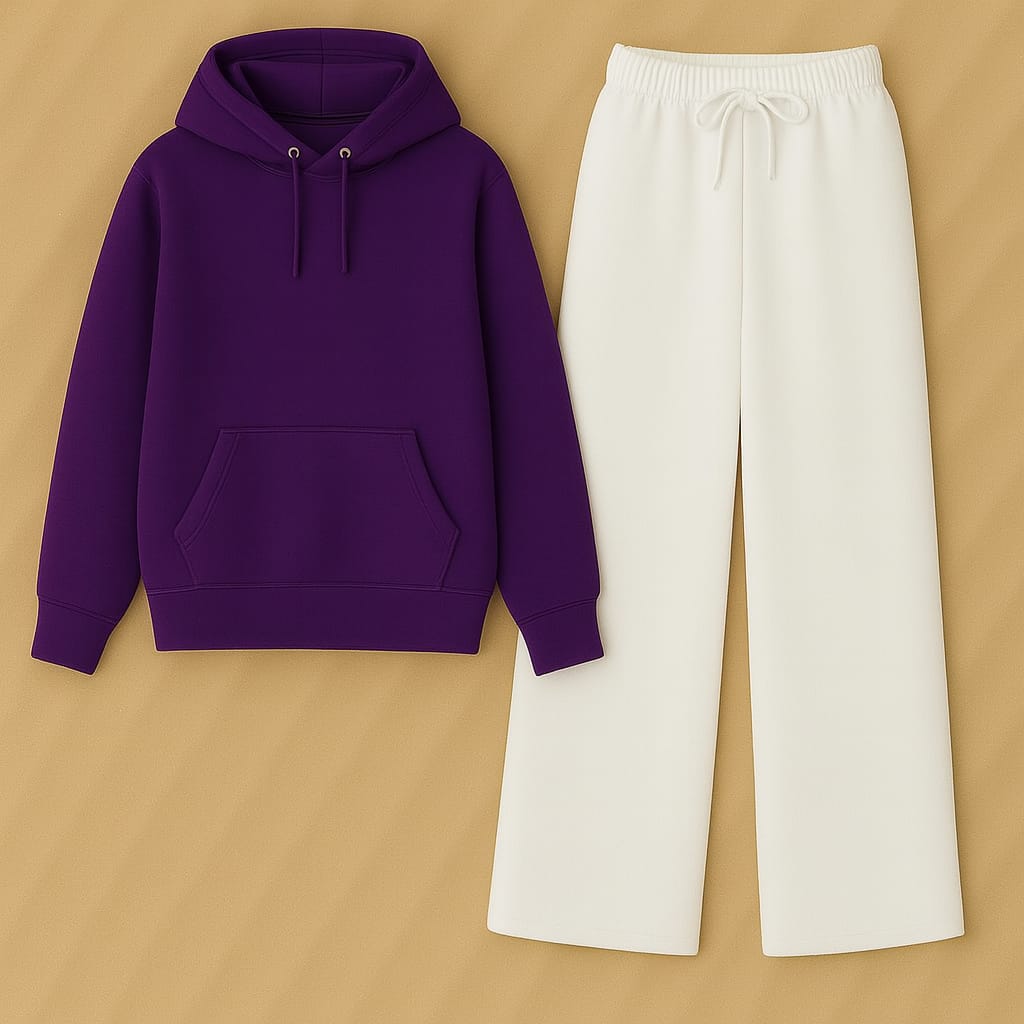 Hoodie with White Flapper Trouser