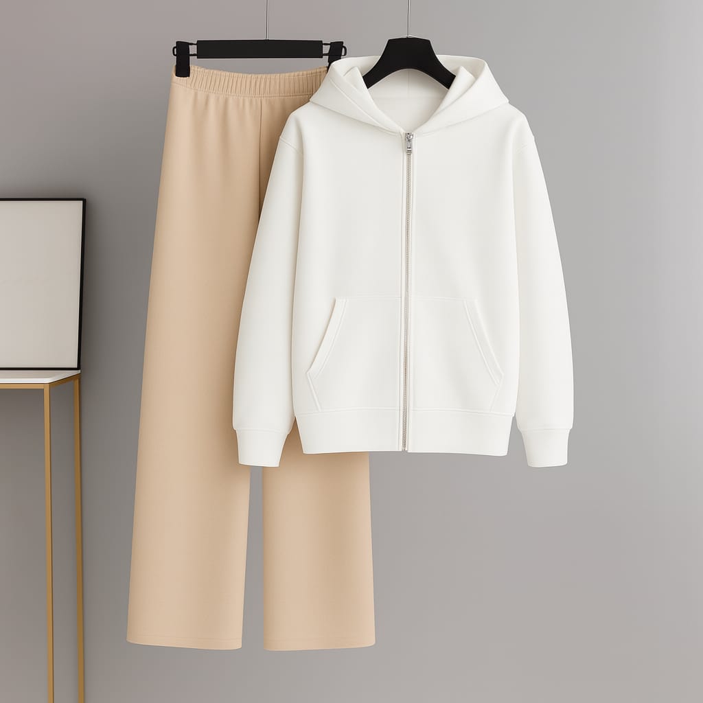 Zipper With Beige Flapper