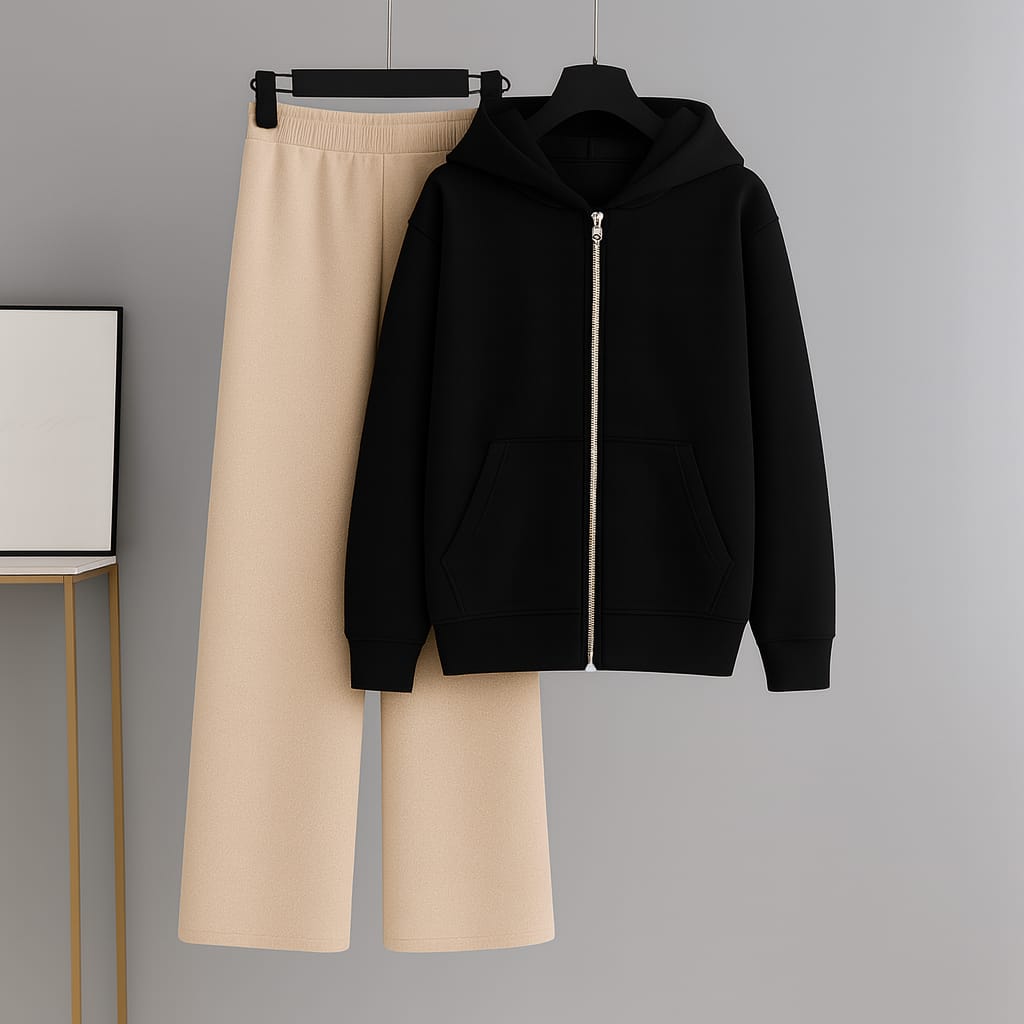 Zipper With Beige Flapper