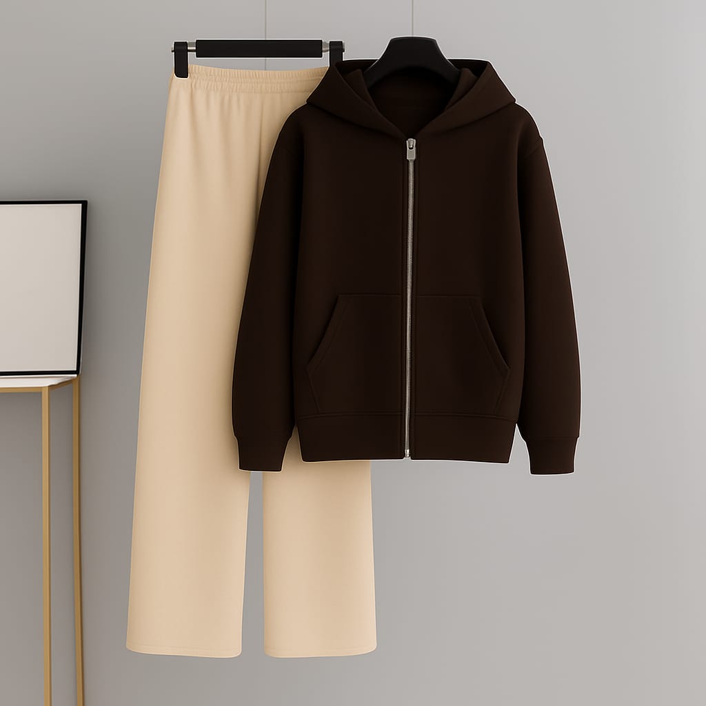 Zipper With Beige Flapper